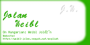 jolan weibl business card